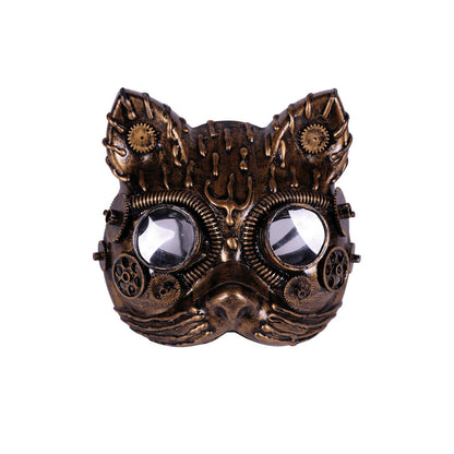 Máscara de Steampunk Felino | Don Disfraz