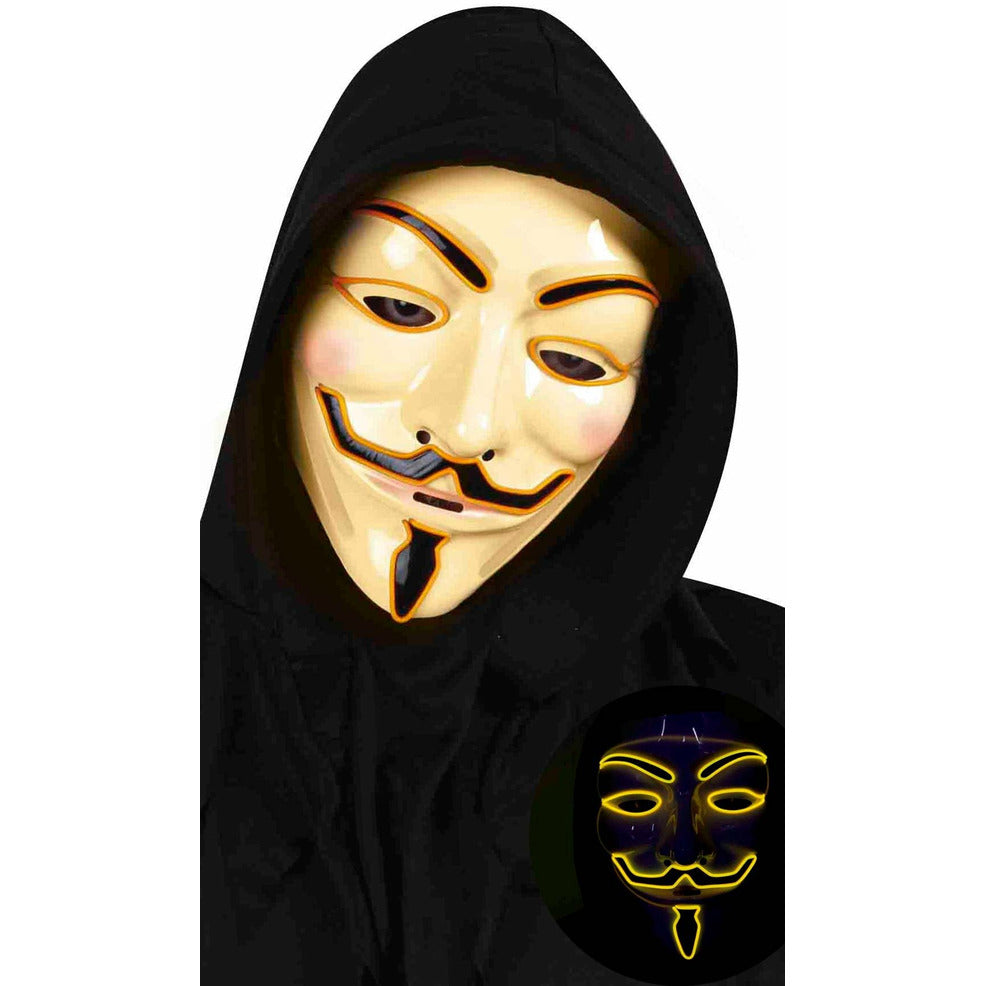 Máscara de V de Vendetta con Luz | Don Disfraz