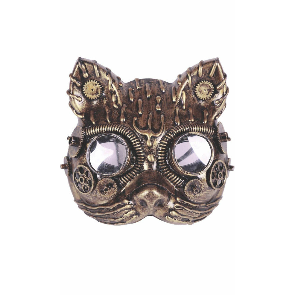 Máscara de Steampunk Felino | Don Disfraz