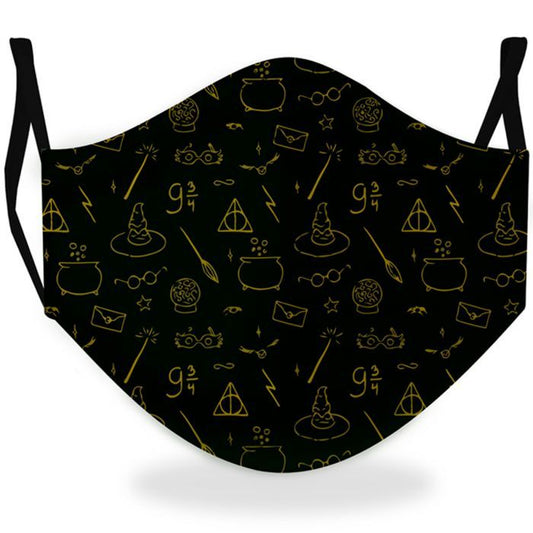 Kids Black Harry Potter Fabric Mask