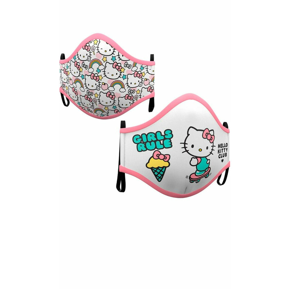 Pack 2 Mascarillas de Tela Hello Kitty™II infantil | Don Disfraz