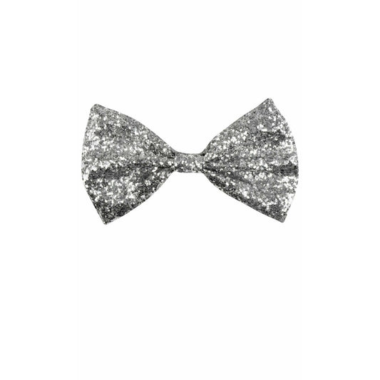 Pajarita Plateada Glitter | Don Disfraz