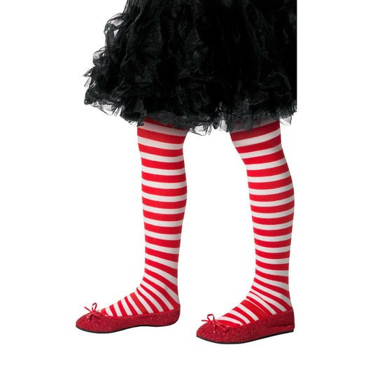 Panty Rayas Blancas Rojas infantil | Don Disfraz
