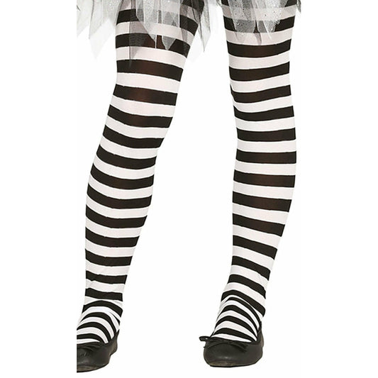 Panty Rayas Blancas y Negras Basic infantil | Don Disfraz