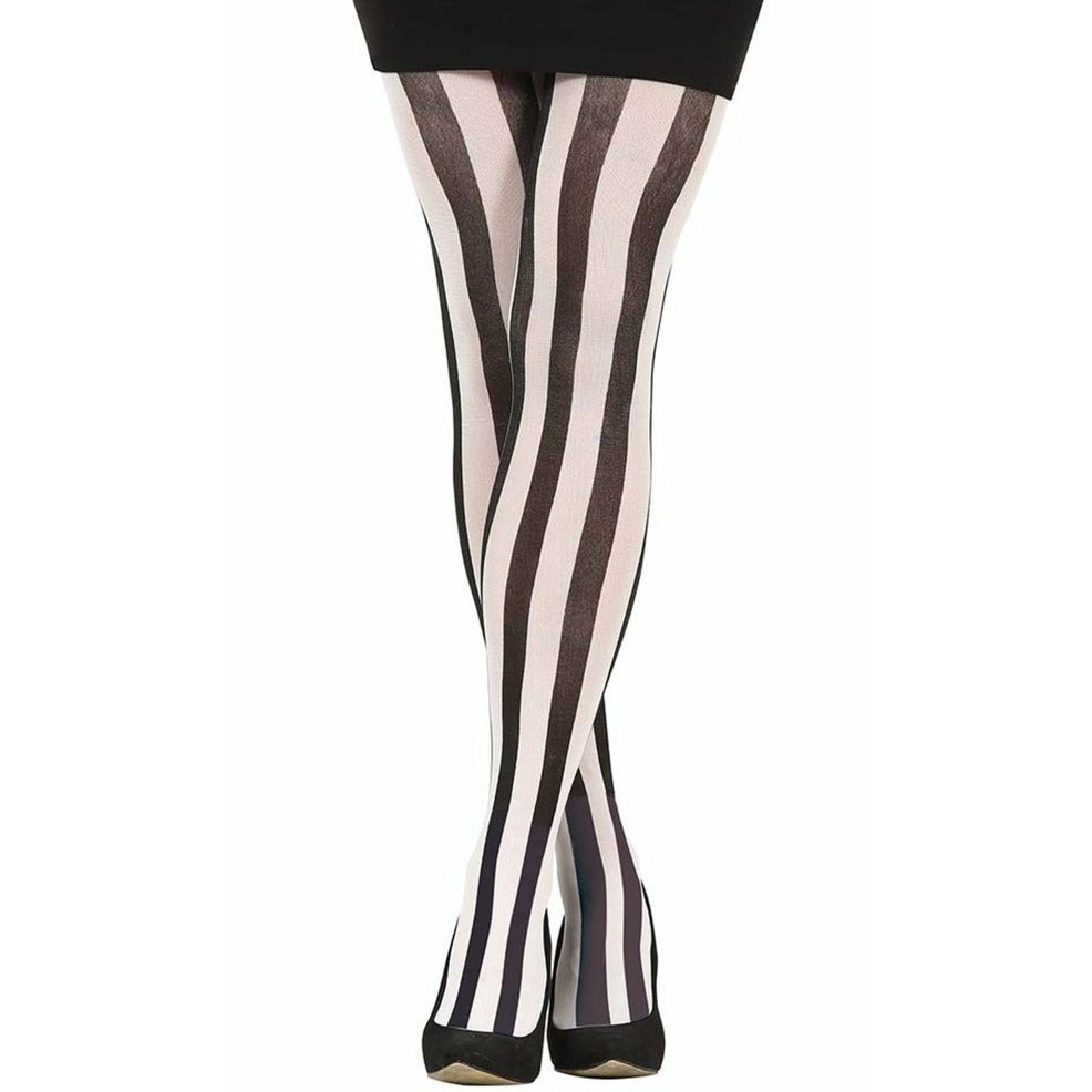 Panty Rayas Negras y Blancas Verticales | Don Disfraz