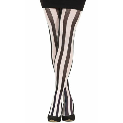 Panty Rayas Negras y Blancas Verticales | Don Disfraz