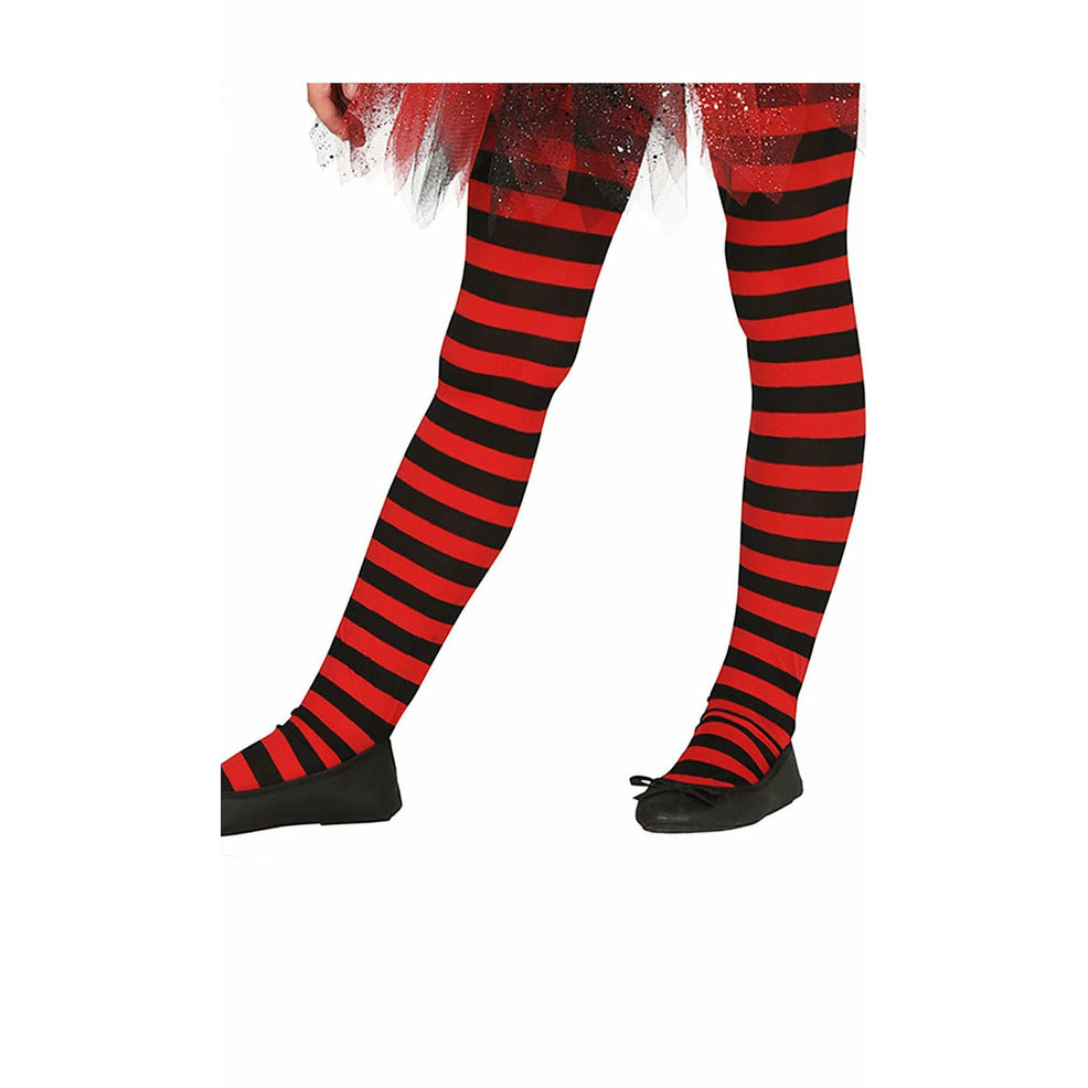 Panty Rayas Rojas y Negras Basic infantil | Don Disfraz