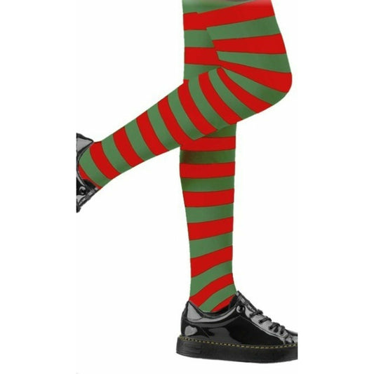 Panty Rayas Verdes y Rojas Eco infantil | Don Disfraz