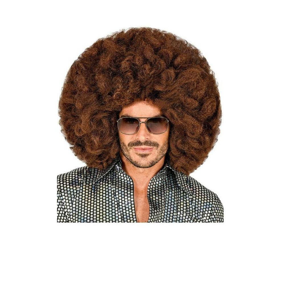 Peluca Afro Marrón Plus | Don Disfraz