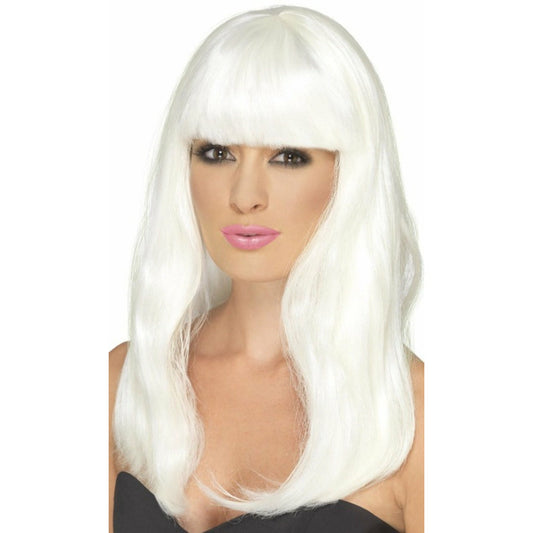 Peluca Blanca Glow | Don Disfraz