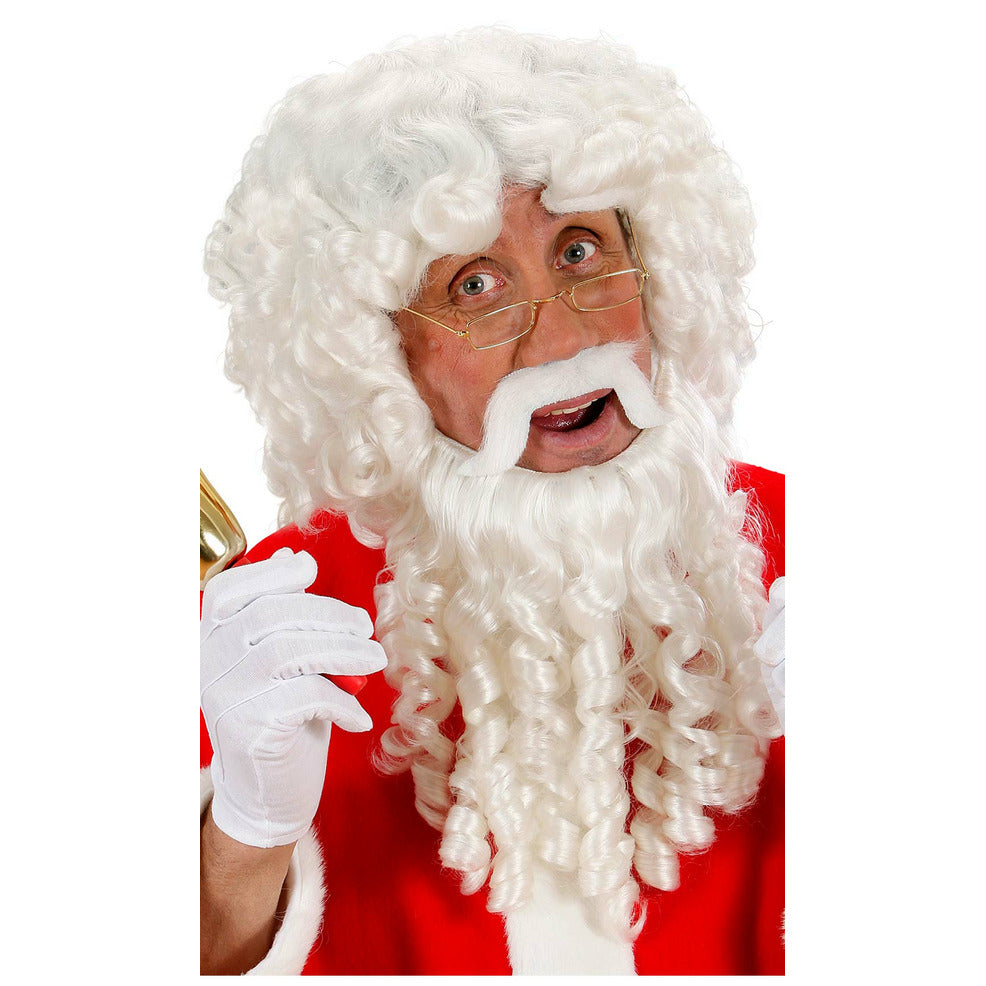Peluca de Papá Noel Completa con Tirabuzones | Don Disfraz