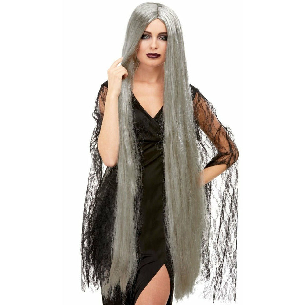 Peluca Gris Extra Larga | Don Disfraz