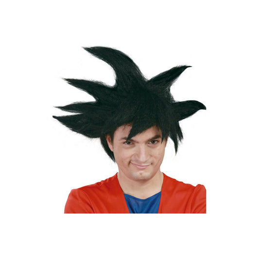 Peluca Guerrero Manga Negra | Don Disfraz