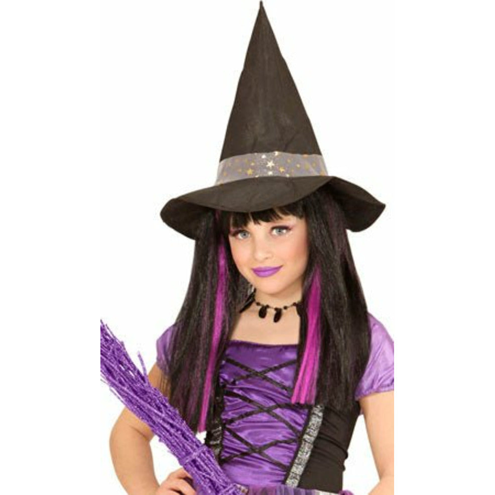 Peluca Mechas Violetas Infantil | Don Disfraz