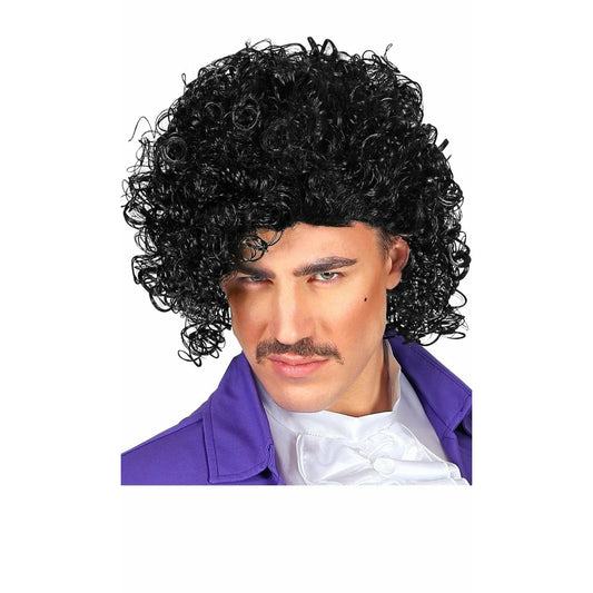 Peluca Negra Rizada Prince | Don Disfraz