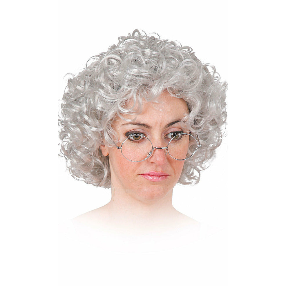Peluca Rizada Gris | Don Disfraz