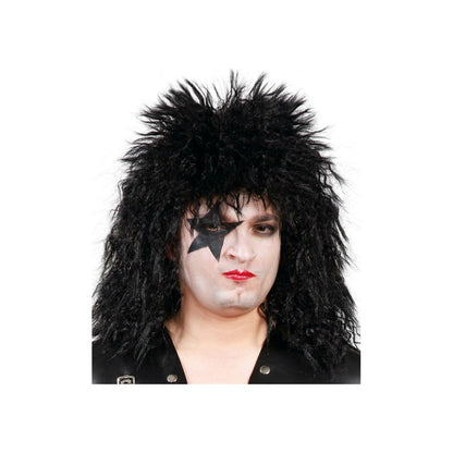 Peluca Rockero Negra | Don Disfraz