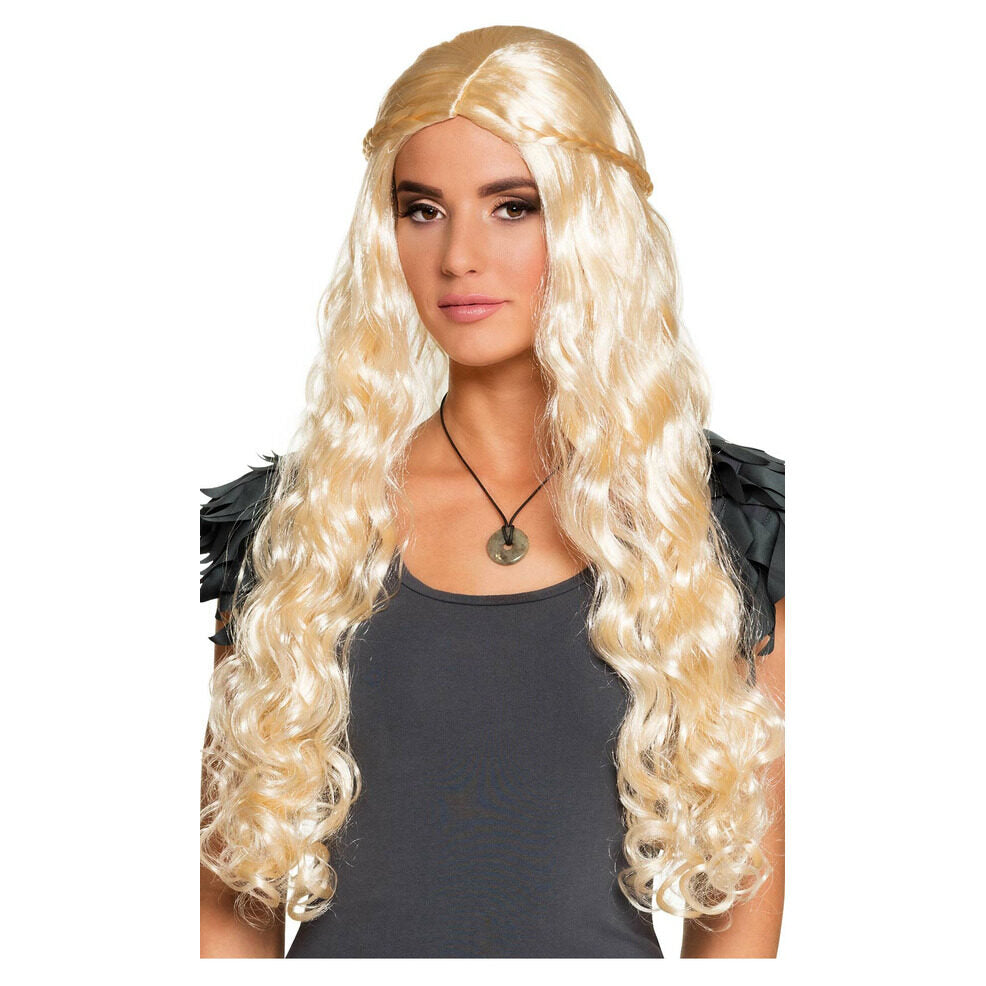 Peluca Trenza Larga Rubia | Don Disfraz