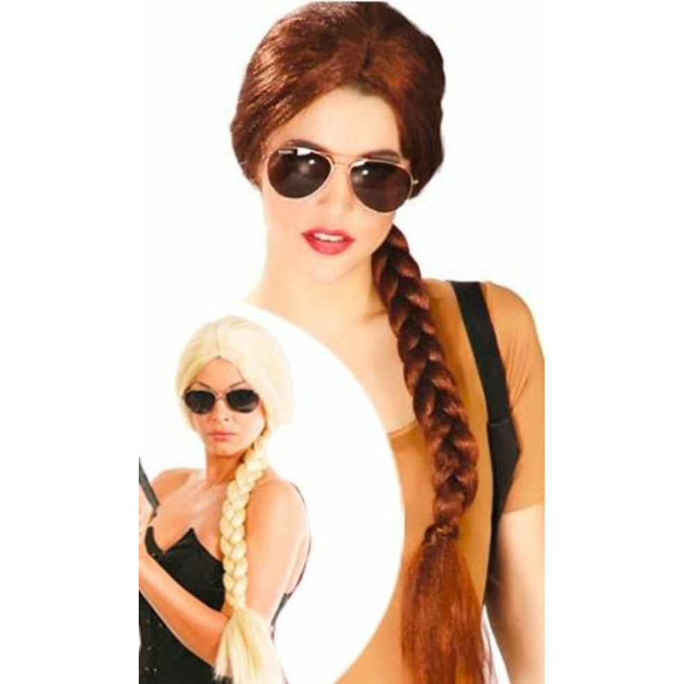 Peluca Trenza Tonos | Don Disfraz