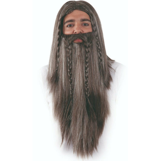 Peluca y Barba Larga con Trenzas | Don Disfraz
