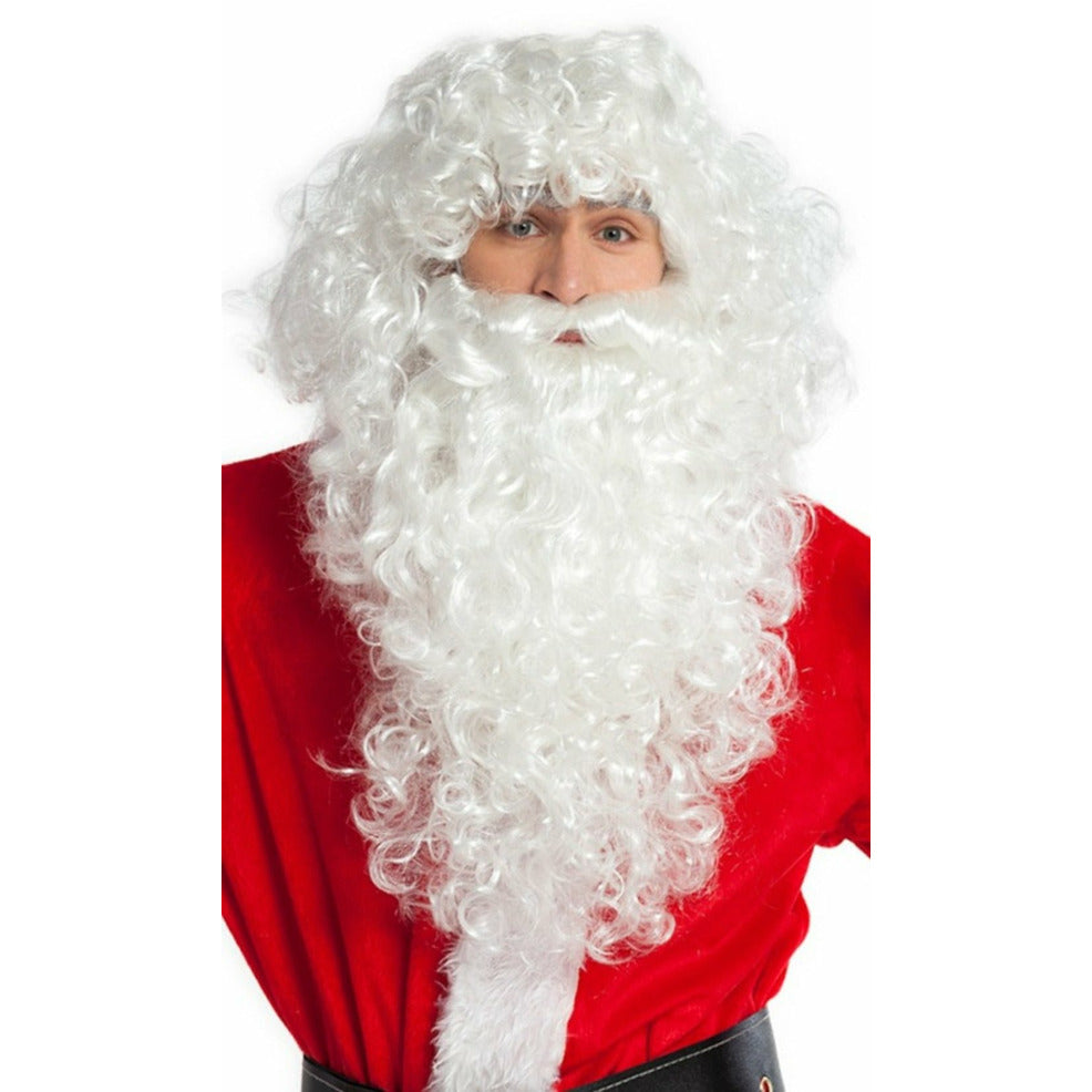 Peluca y Barba Rizada de Papá Noel | Don Disfraz