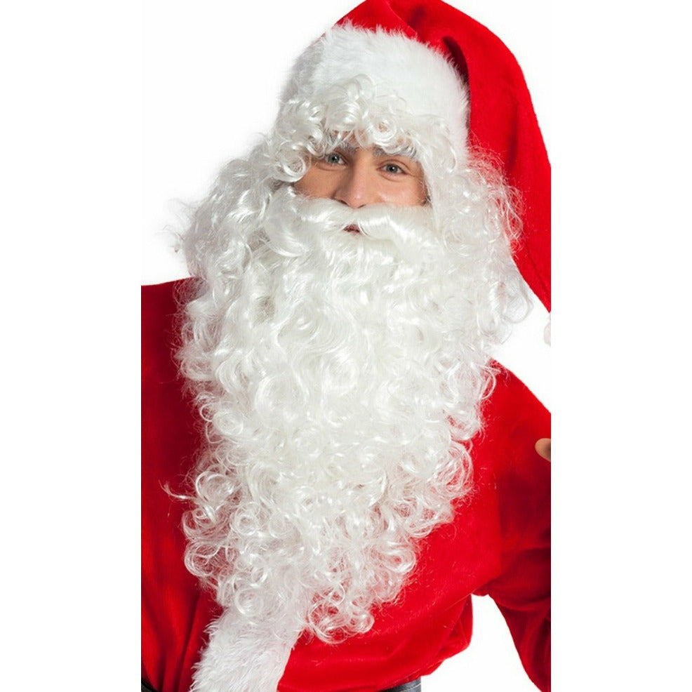 Peluca y Barba Rizada de Papá Noel | Don Disfraz