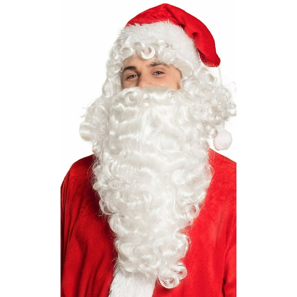 Peluca y Barba Rizada de Papá Noel | Don Disfraz