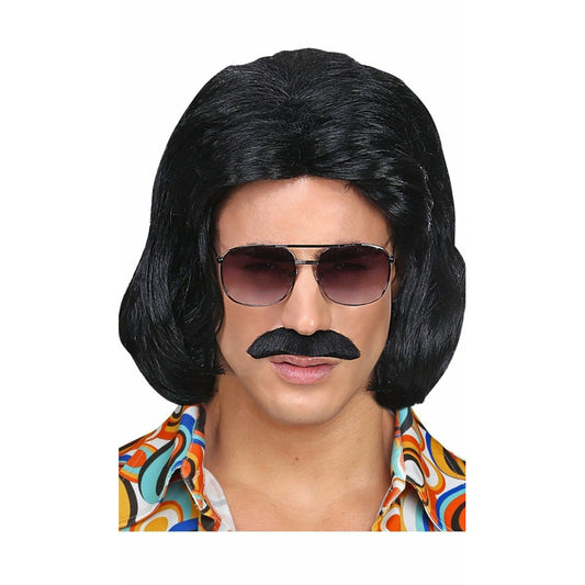 Peluca y Bigote de Dandy Negro | Don Disfraz