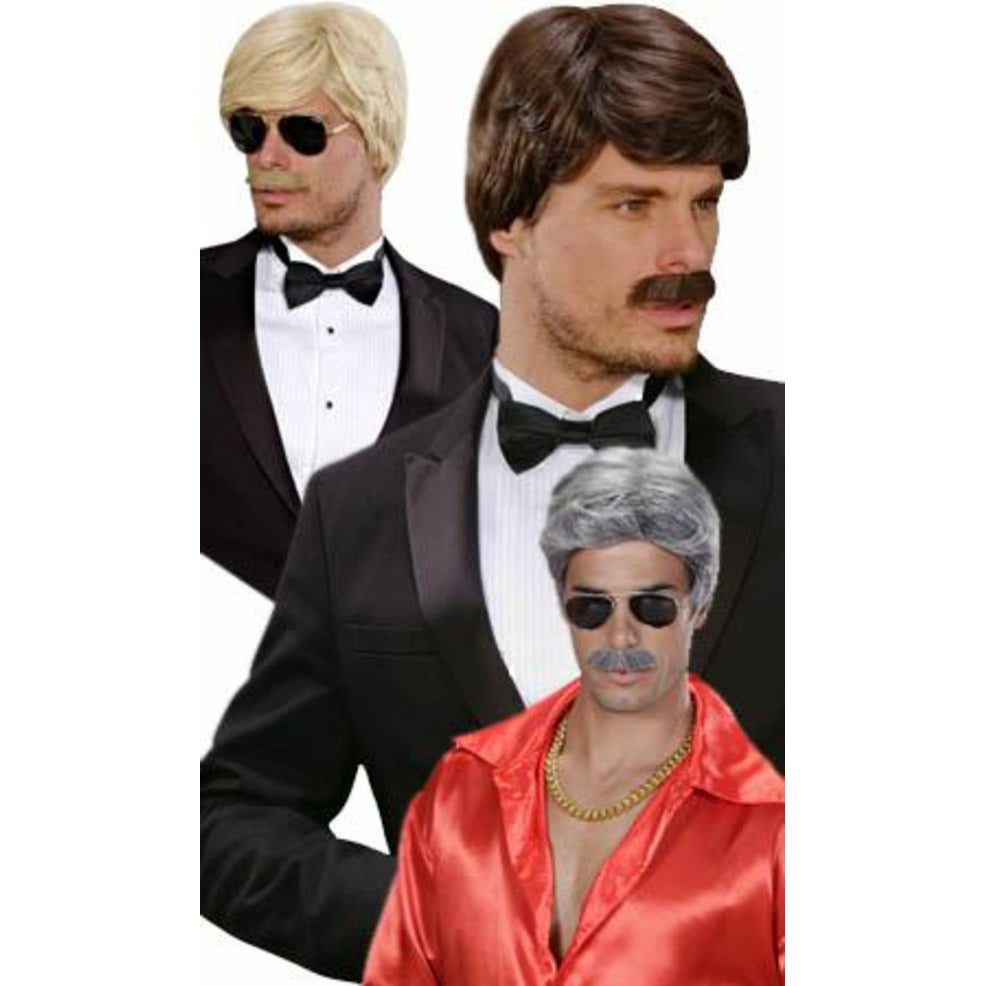 Peluca y Bigote Playboy | Don Disfraz
