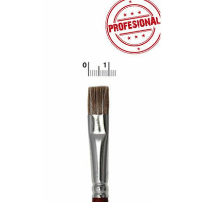 Pincel Plano 10mm Buey Profesional  | Don Disfraz
