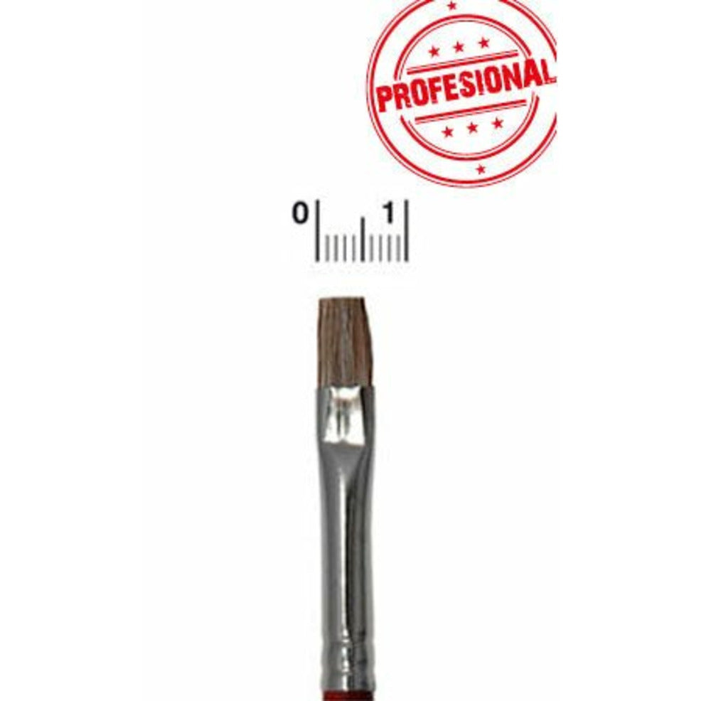 Pincel Plano 6 mm Buey Profesional  | Don Disfraz