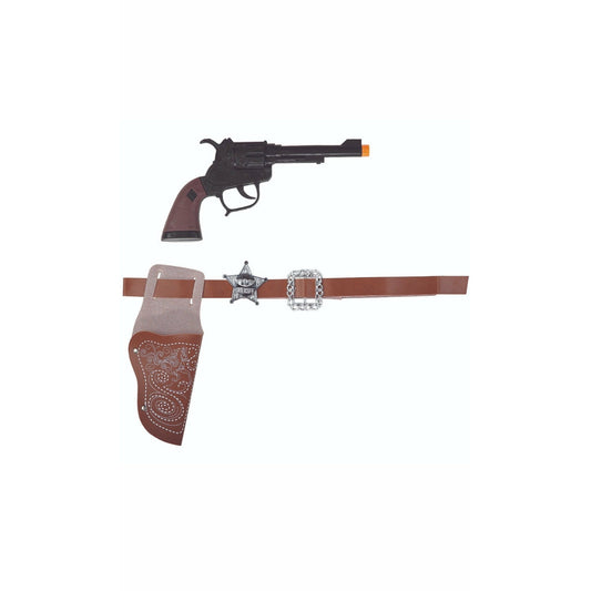 Pistola con Cartuchera Marrón | Don Disfraz