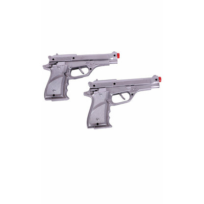 Pistolas Plata con Cartucheras | Don Disfraz