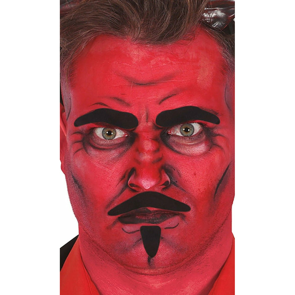 Set de Pelos Negro de Diablo | Don Disfraz