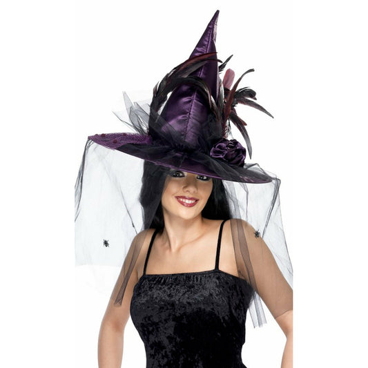 Sombrero Bruja Plumas | Don Disfraz
