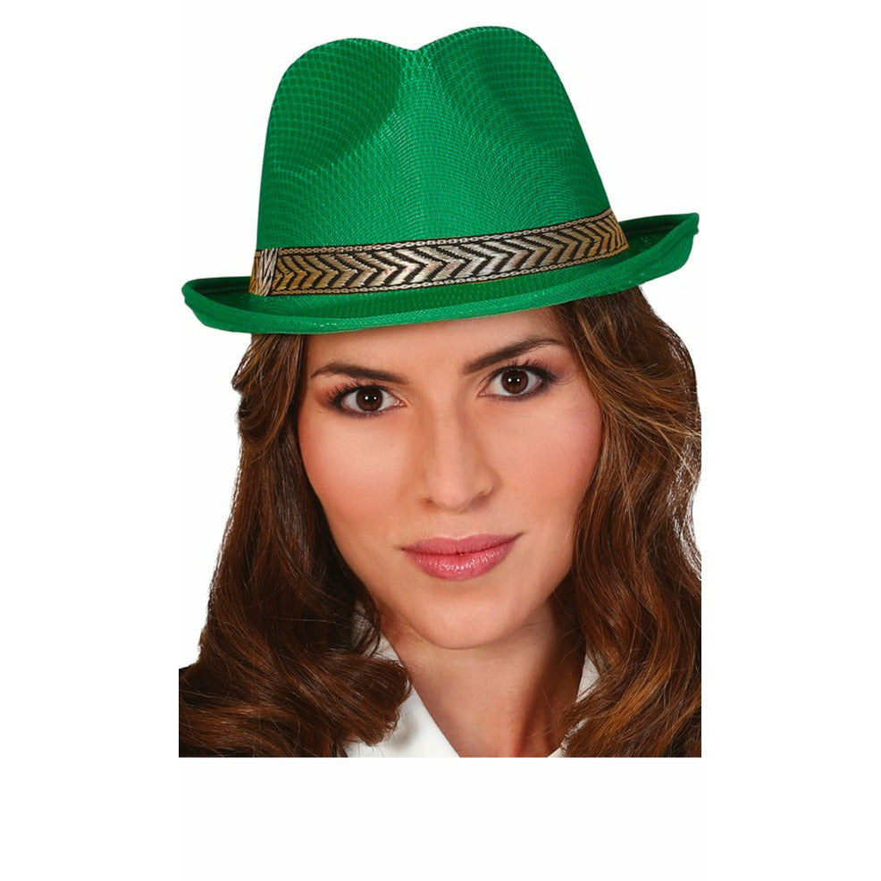 Sombrero de Gangster Verde | Don Disfraz