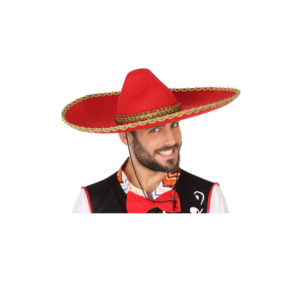 Sombrero de Mexicano Rojo | Don Disfraz