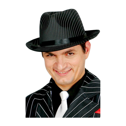 Sombrero Gangster Rayas | Don Disfraz