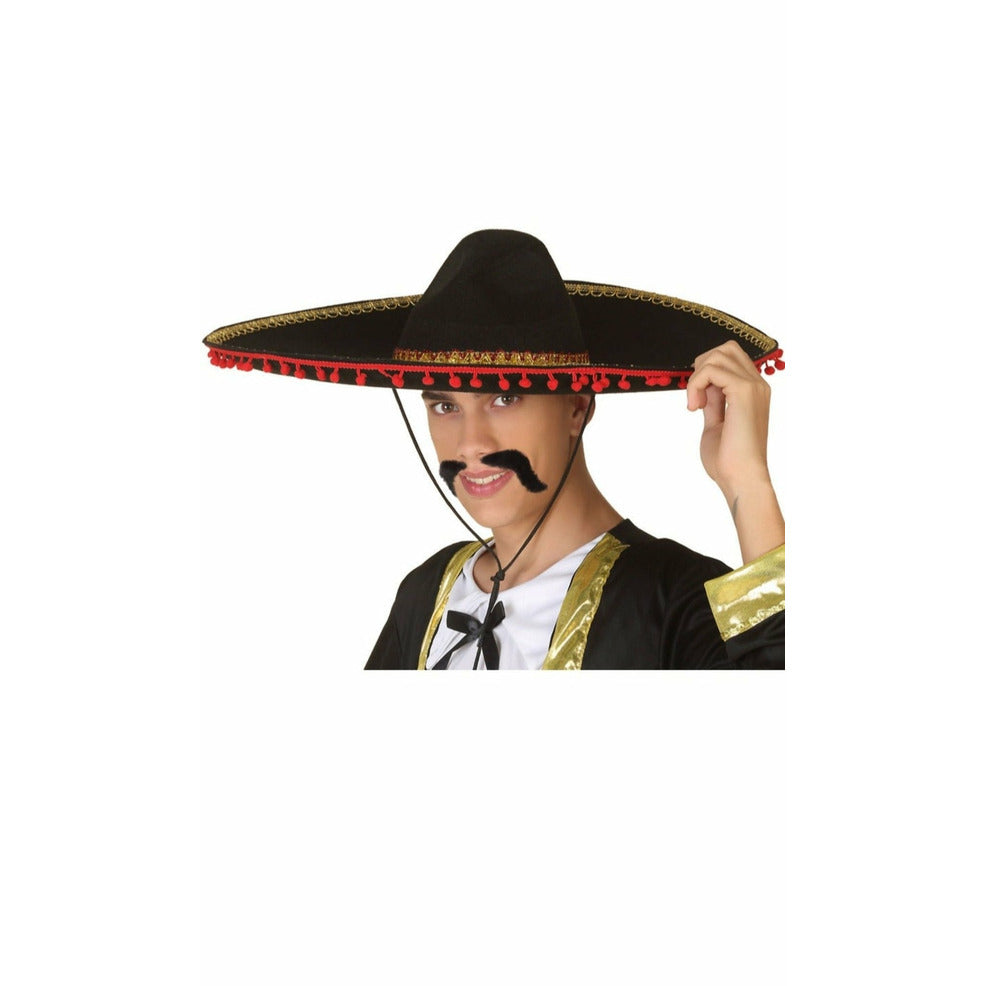 Sombrero Mariachi Borlas Rojas | Don Disfraz