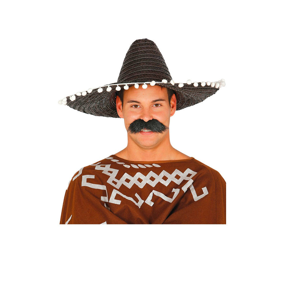 Sombrero Mexicano de Paja Negro | Don Disfraz