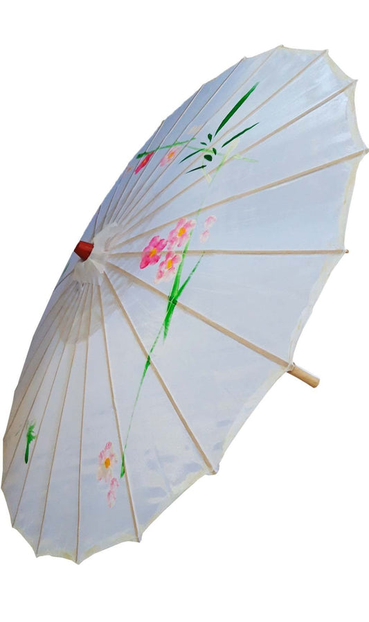 White Geisha Parasol
