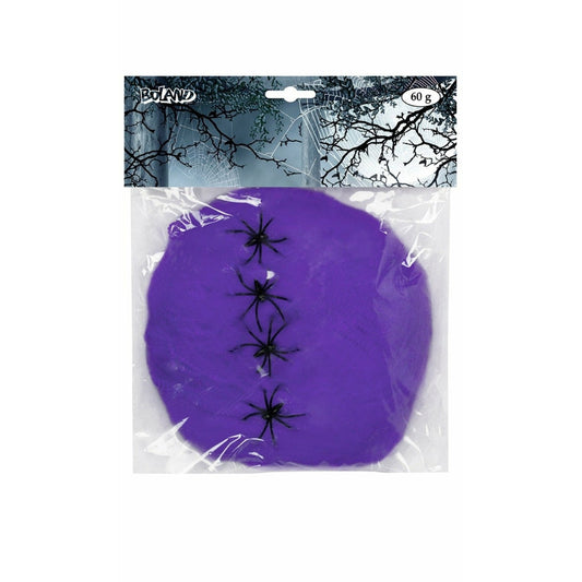 Telaraña Violeta 60gr con 4 Arañas | Don Disfraz