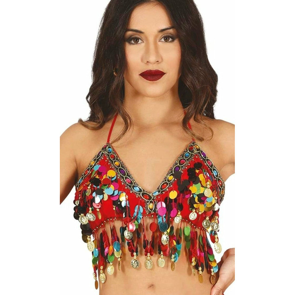 Top Danza del Vientre Rojo | Don Disfraz