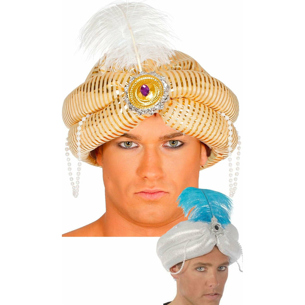Turbante Árabe Perlas Colores | Don Disfraz